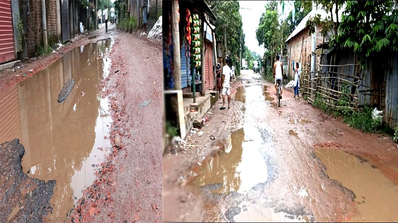 সোনারগাঁয়ে উদ্ধবগঞ্জ-পানাম সড়ক ও থানা  রোডের বেহাল দশা
