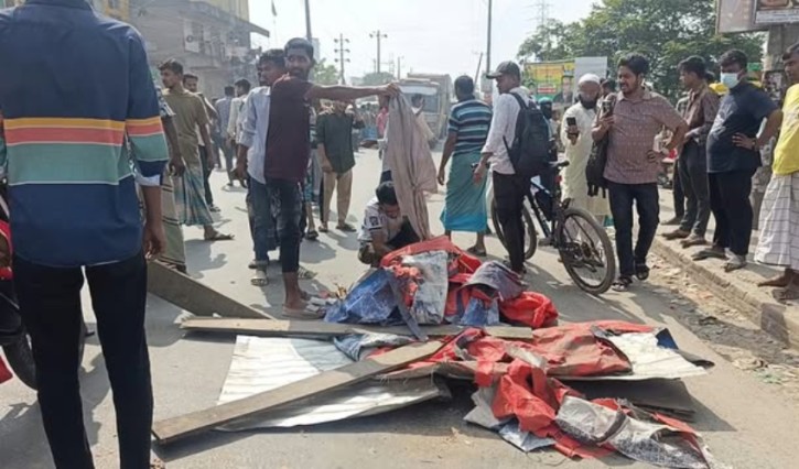 সিদ্ধিরগঞ্জ পুলে অটোচালকদের অবরোধ